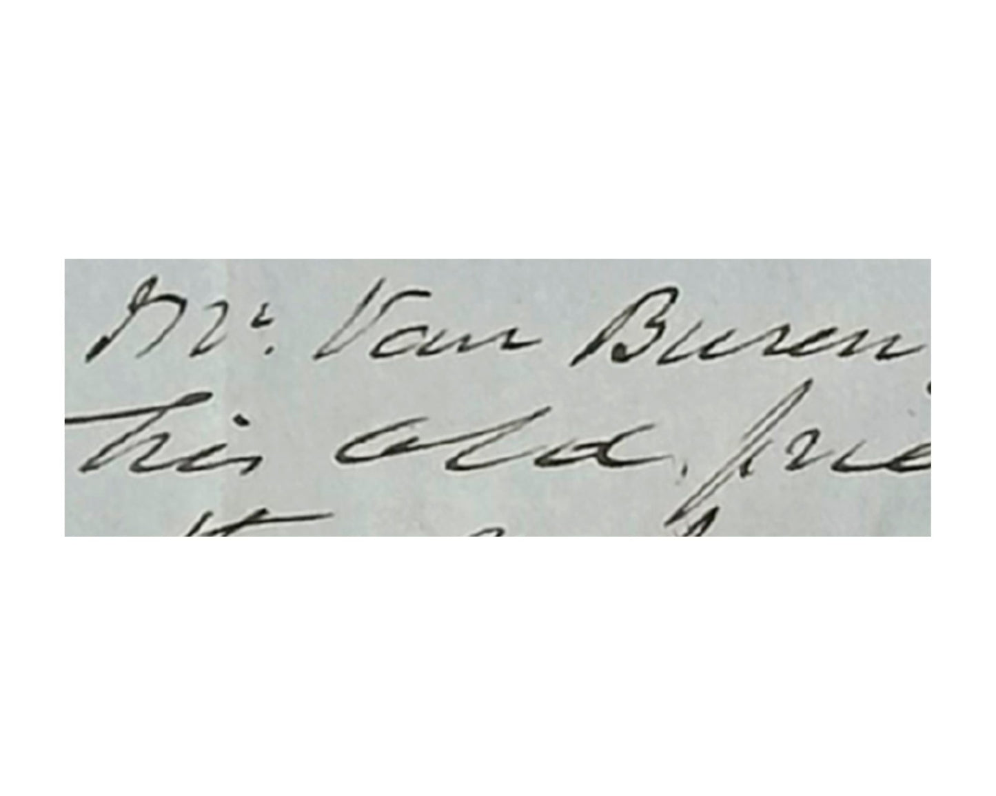 President Martin Van Buren Signed Handwritten Letter on Speaker of House! PSA