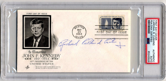 Cardinal Richard Cushing Signed JFK Rememberance FDC PSA