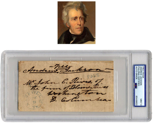 President Andrew Jackson Free Frank to Dem. Newspaper Publisher - PSA Mint 9