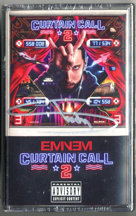Eminem Signed Curtain Call 2 Sealed Cassette Tape Marshall Mathers Slim Shady