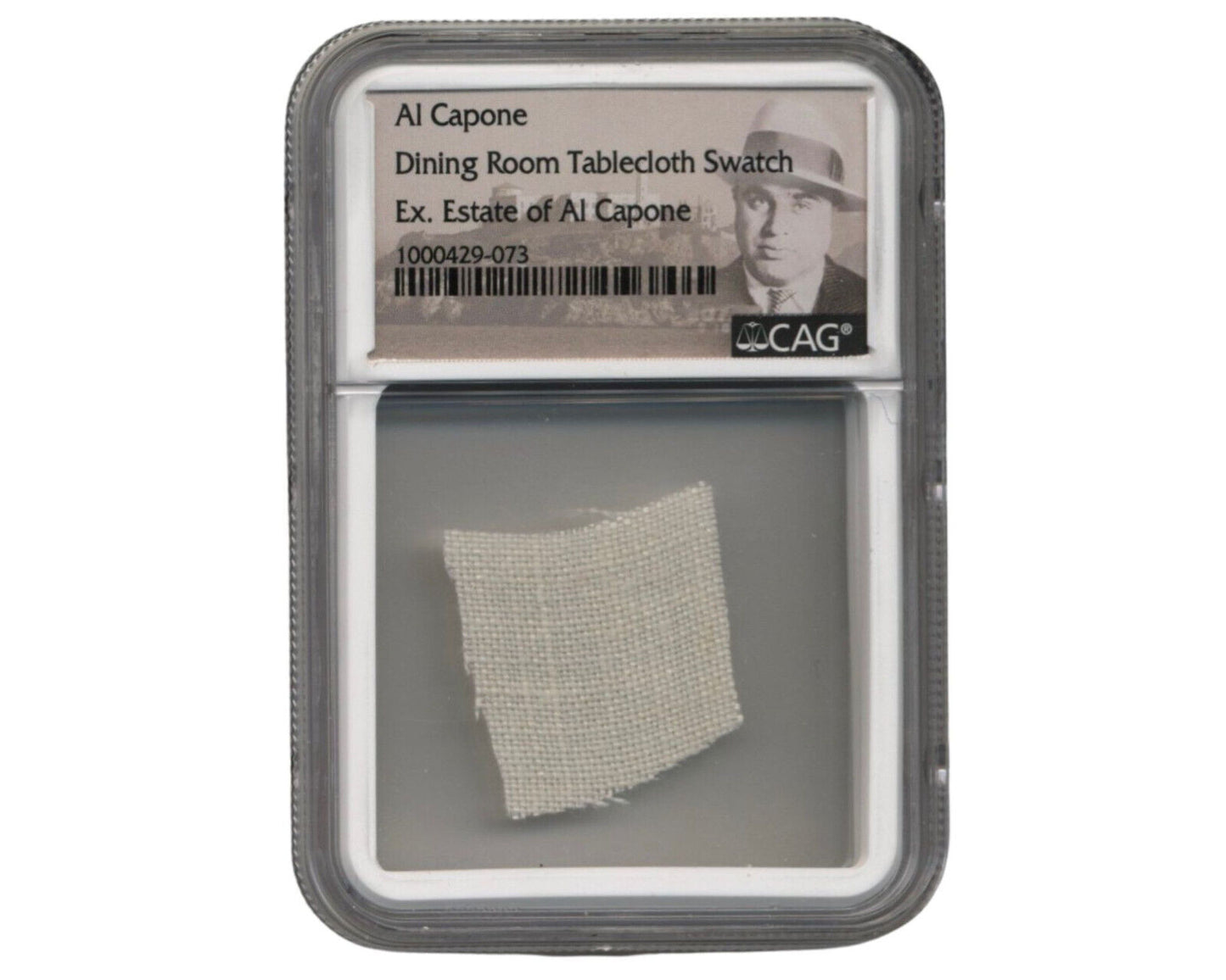 Al Capone’s Personally Owned Dining Room Tablecloth Swatch CAG Ex. Capone Estate