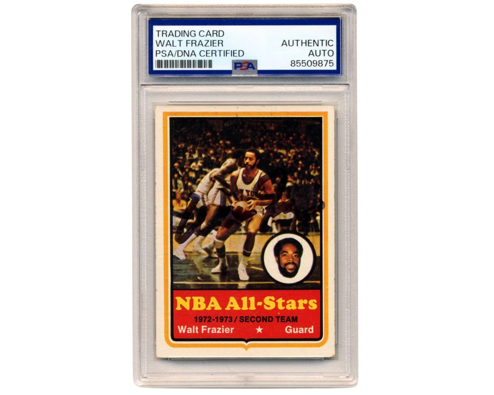 1973 Topps NBA All Stars Walt Frazier Signed Card of Knicks Legend PSA/DNA Auto