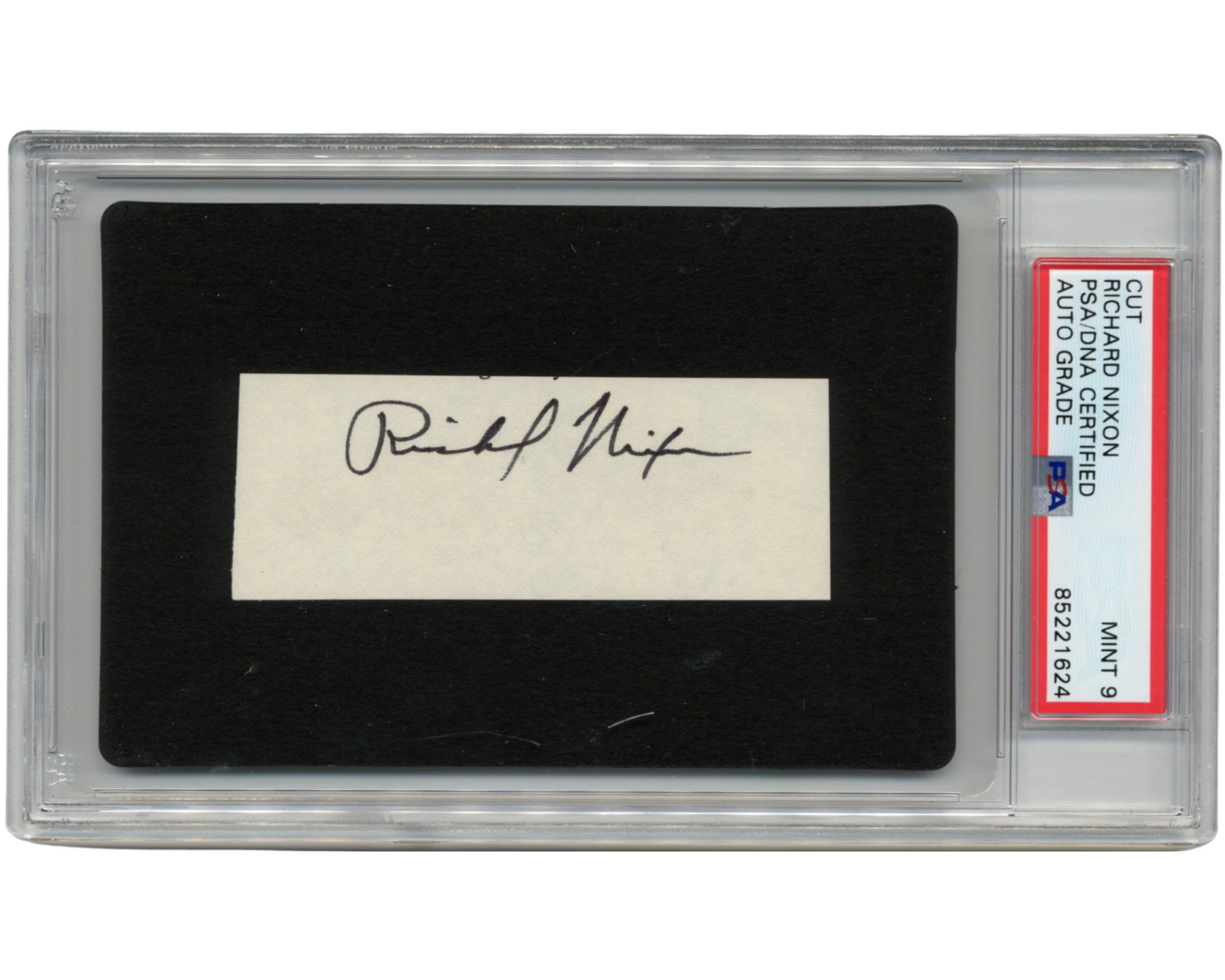 President RICHARD NIXON Gorgeous Signed Cut PSA Mint 9 Auto