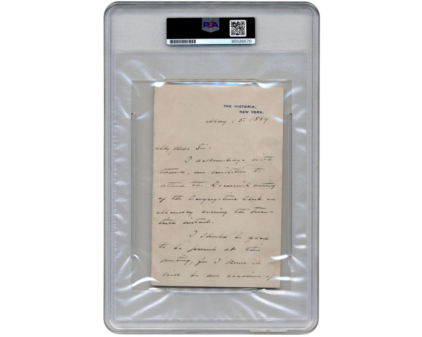 President Grover Cleveland Handwritten Signed Letter PSA Auto
