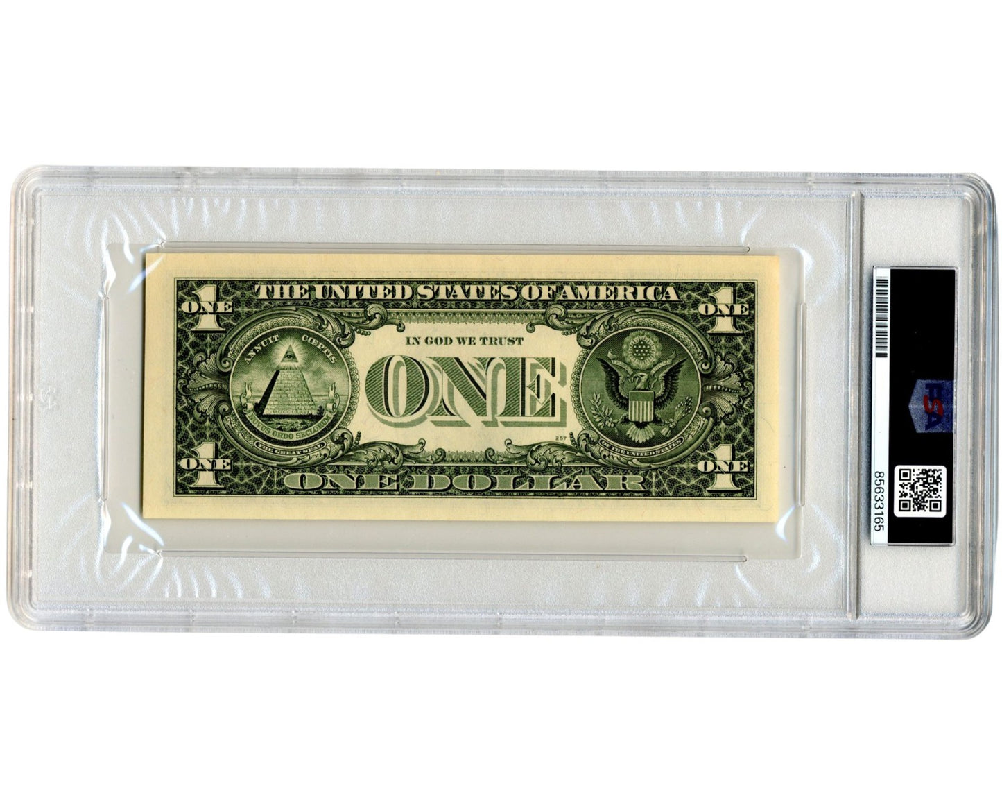 First Man on the Moon Stamp Designer Paul Calle Signed $1 Dollar Bill PSA Auto