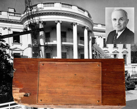 President HARRY TRUMAN Signed & Authenticated Original Wood from WHITE HOUSE!