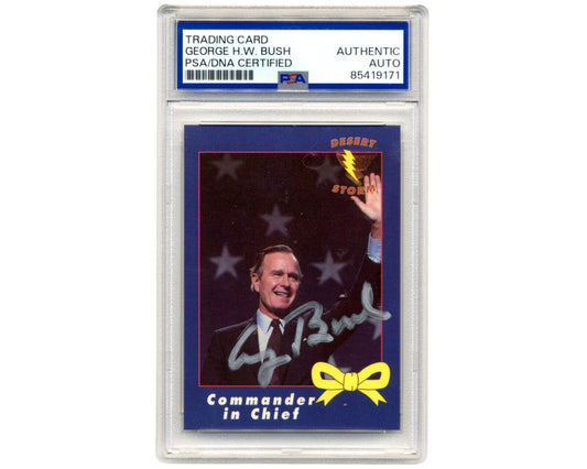 1991 AMA President George H. W. Bush Signed Desert Storm Card PSA Highly Sought!