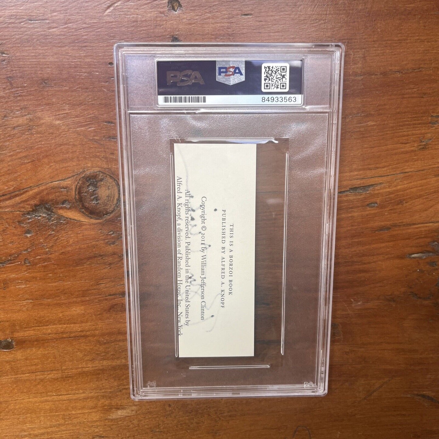 President Bill Clinton Signed Cut PSA Autograph