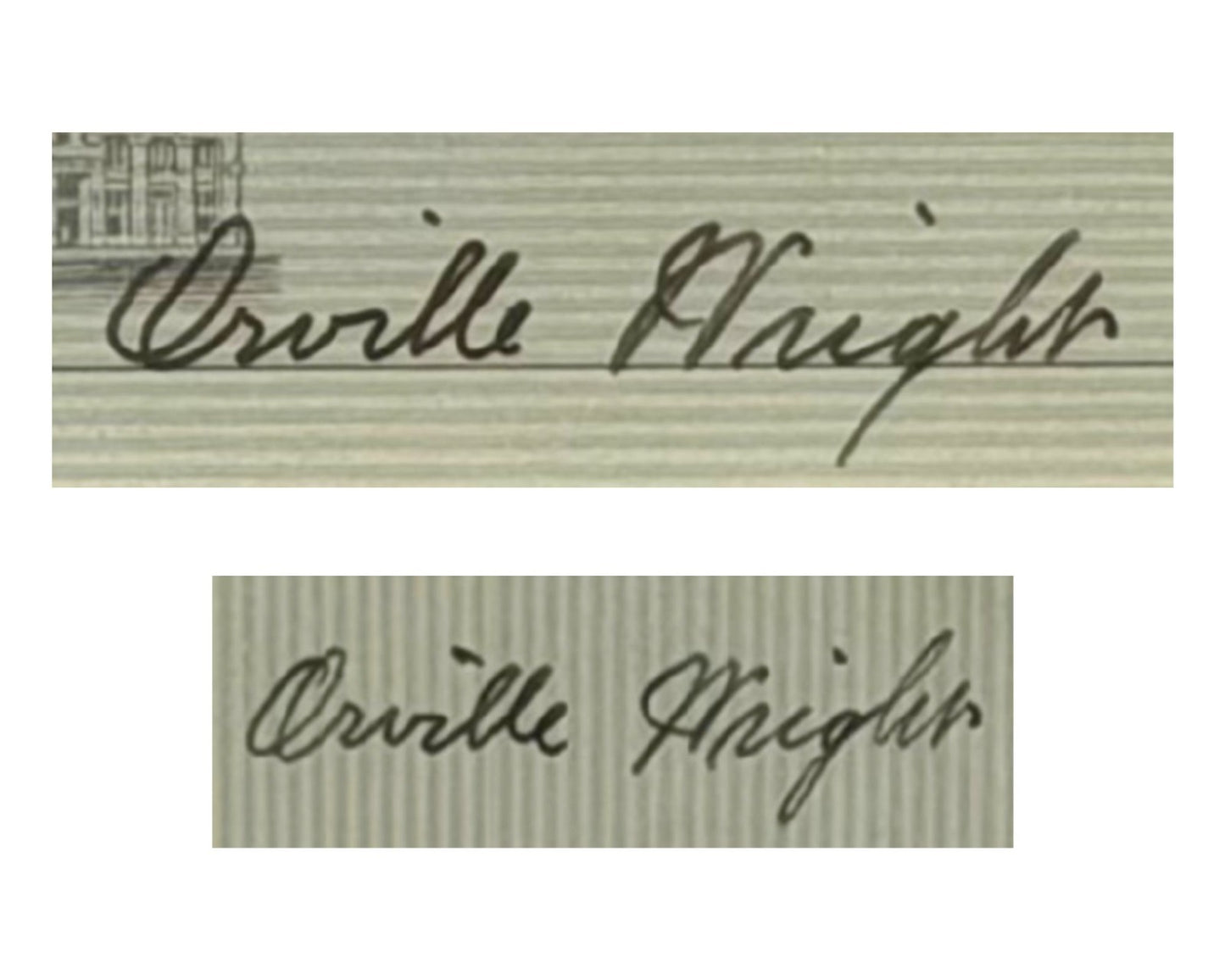 Aviator Orville Wright 2x Signed Check PSA Auto - Rare When Signed Twice!
