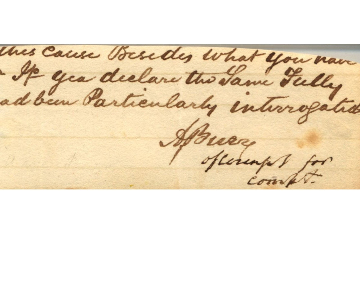 Aaron Burr Signed Note Cut from Law Doc - Vice President & Hamilton Killer! PSA