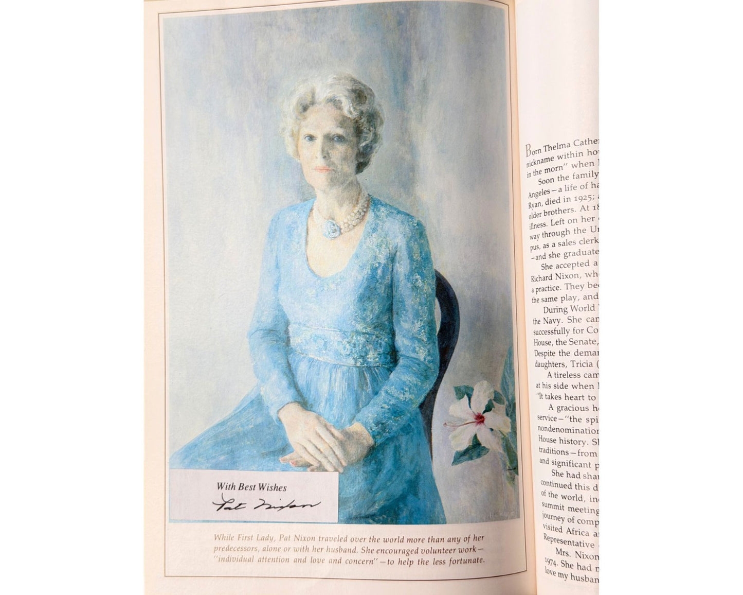 First Ladies Jacqueline Kennedy, Nancy Reagan, Pat Nixon Signed Book PSA Mint 9