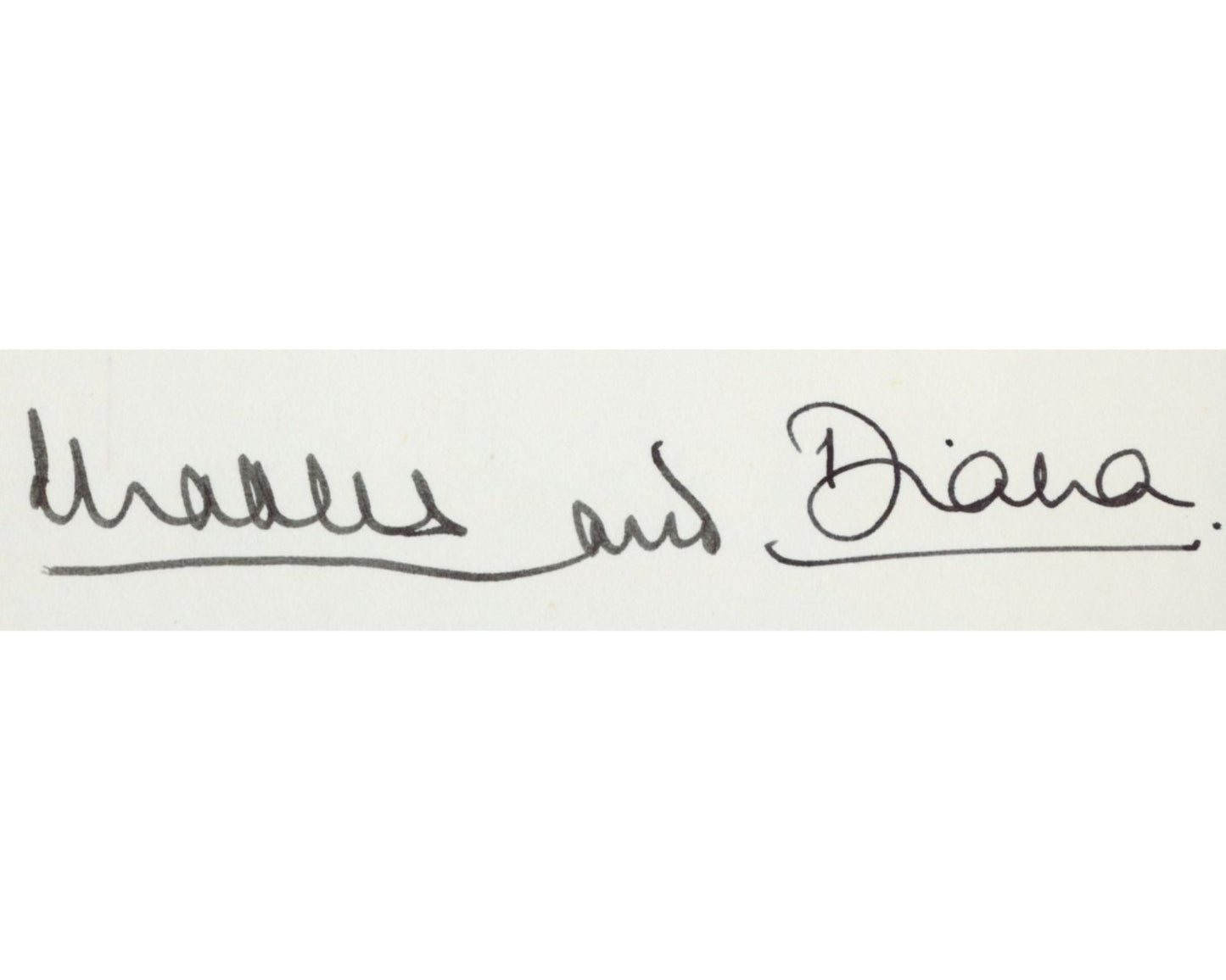 PRINCESS DIANA & KING CHARLES Signed Christmas Card w/ Harry & William PSA Auto