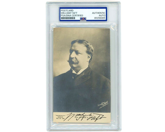President William Taft Signed Real Photo Postcard PSA Authentic Auto - Gorgeous!