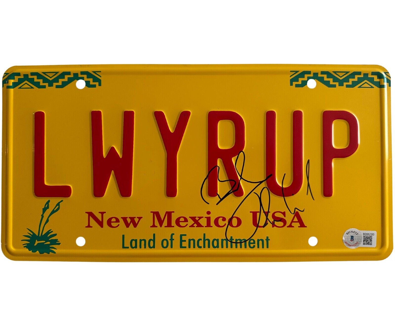 Better Call Saul Bob Odenkirk Signed License Plate BAS Authentication