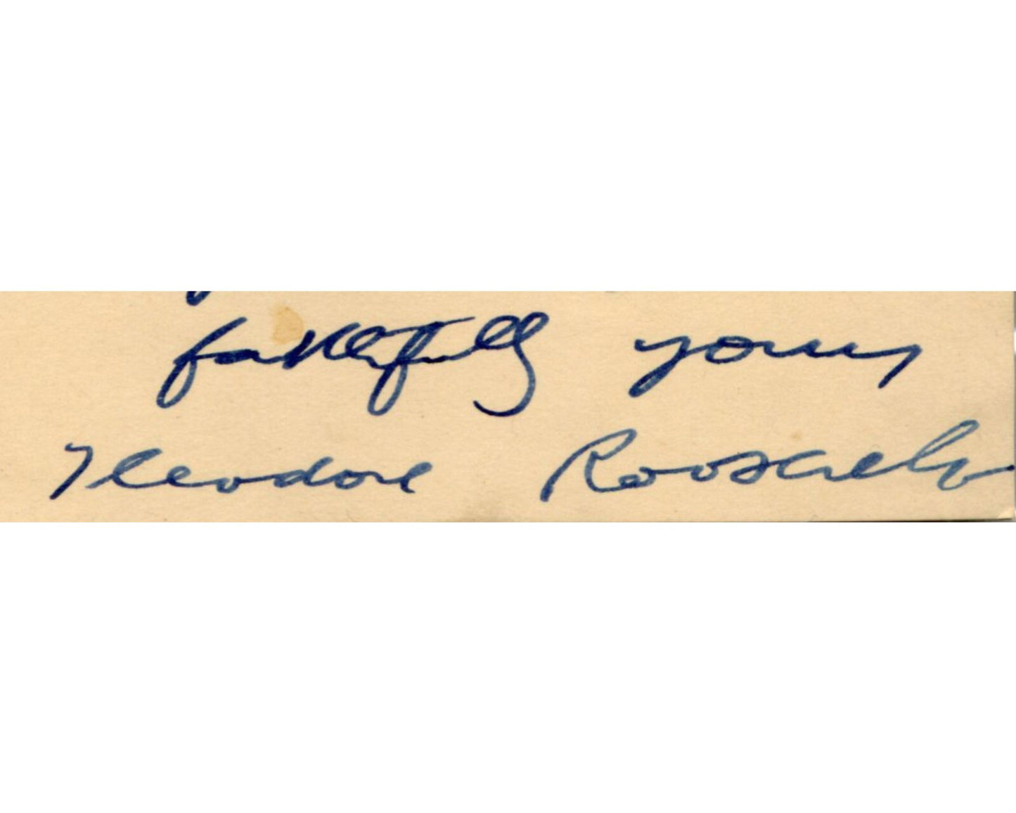 President Theodore Roosevelt Signed Handwritten Letter RE: Civic Sensitivity PSA