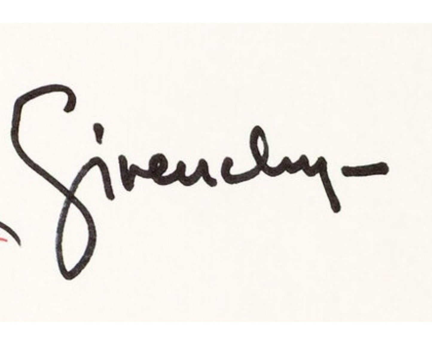 Hubert De Givenchy Signed Sketch for Audrey Hepburn Gown Worn at Awards Show!
