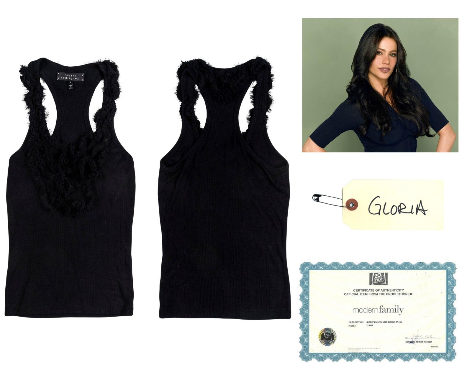 Modern Family's  "Gloria" Sofia Vergara Screen Worn Wardrobe w/ Tag & Fox COA