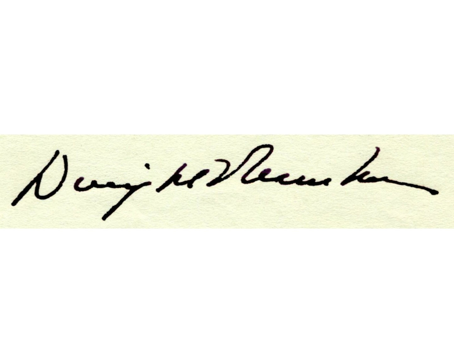 President DWIGHT EISENHOWER Signed Letter on Armed Services Training PSA Auto
