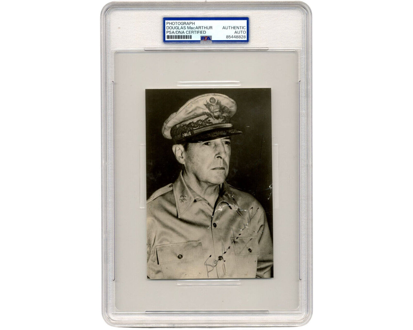 WWII General Douglas MacArthur Signed 4x6 Photograph PSA Auto
