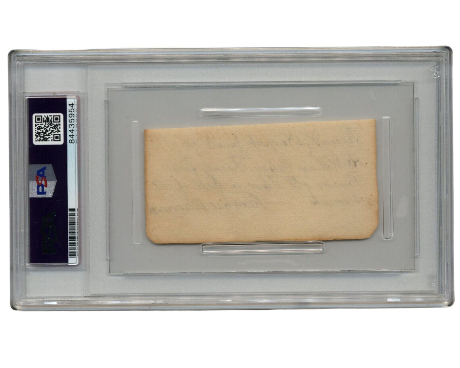 Declaration of Independence Signer WILLIAM ELLERY Signed Receipt Clip PSA 8