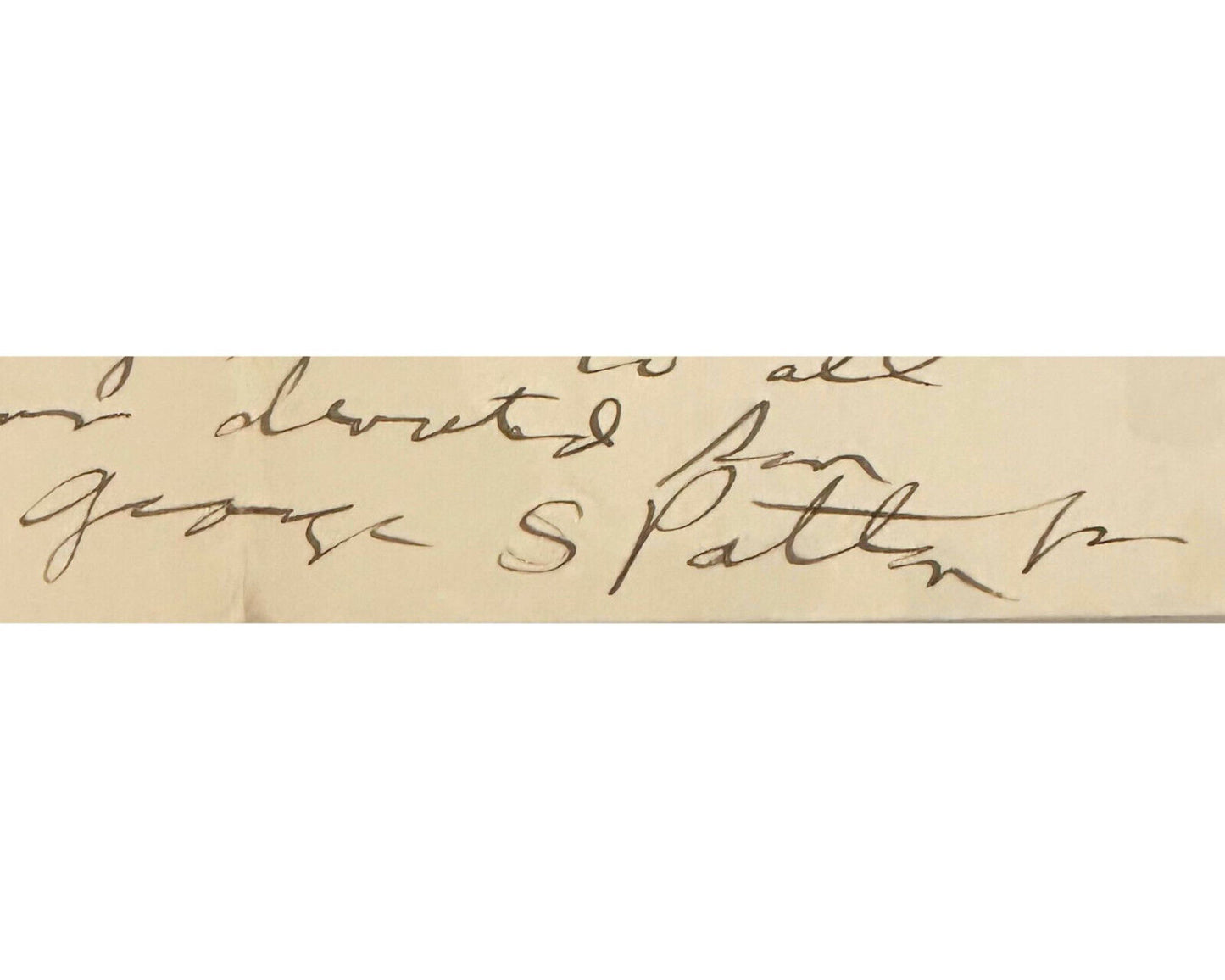 George S. Patton Signed Letter on "wonderfully ugly" Girls on Train! PSA Mint 9