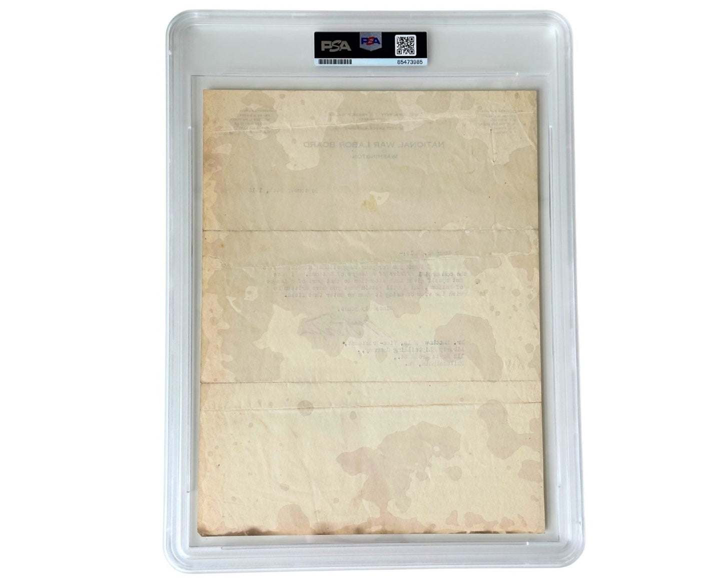 President William H. Taft Signed Letter on "affairs of a League of Nations" PSA