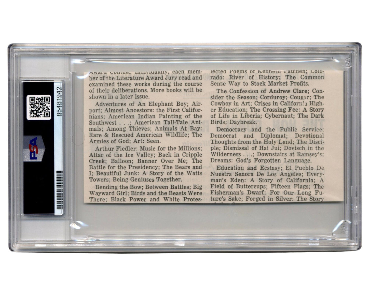 President Ronald Reagan Signed Ladies Day Luncheon Ticket PSA Auto