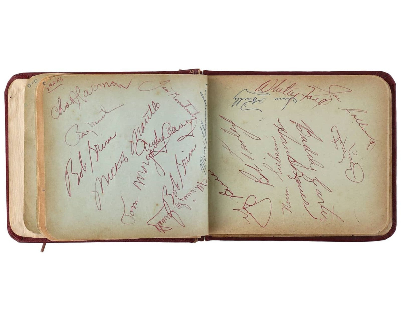 Rookie Era M. Mantle, Berra, Ford, Stengel Multi Signed Auto Album PSA 190 Sigs