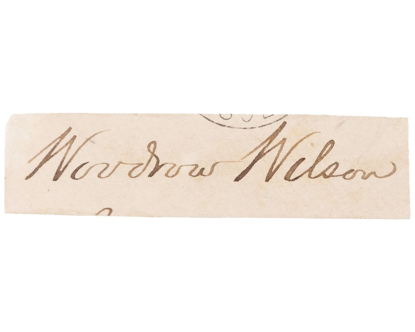 President WOODROW WILSON Signed Cut Autograph JSA - Very Nice Example!