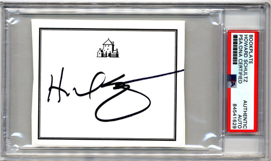 Howard Schultz Starbucks Founder Signed Cut PSA/DNA Slabbed Auto, Business Man!