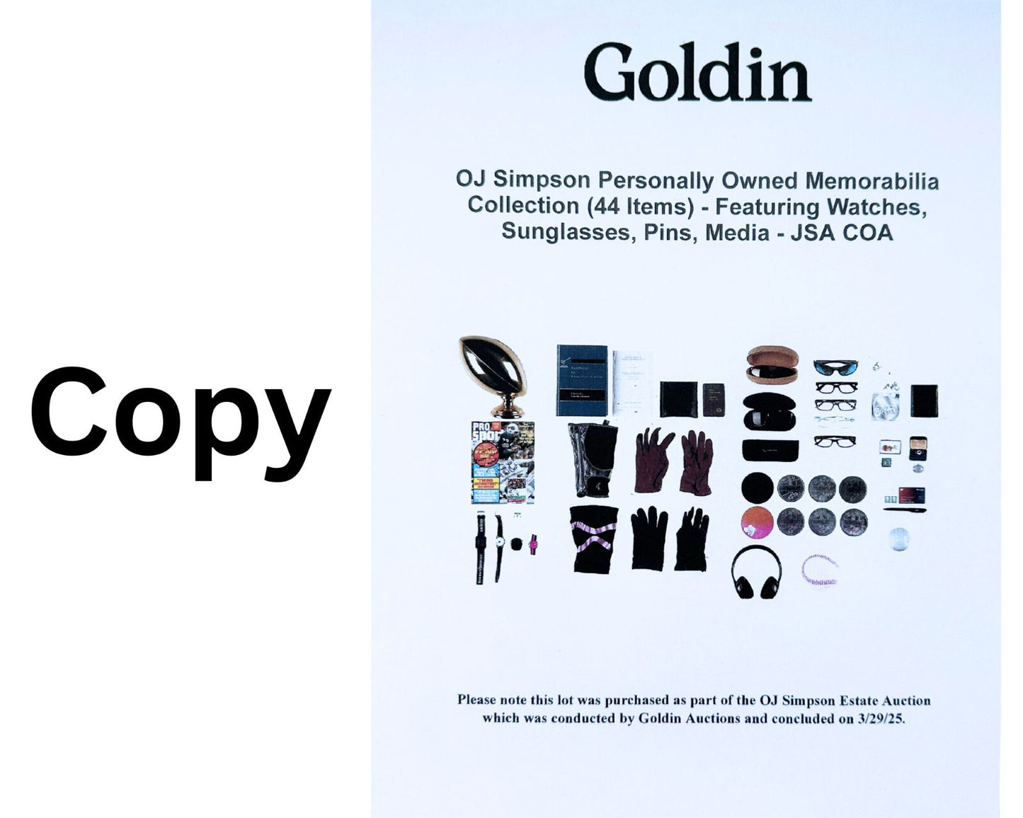 OJ Simpson Personally Owned Watch Initially Sold to Benefit Victims. Ex Goldin