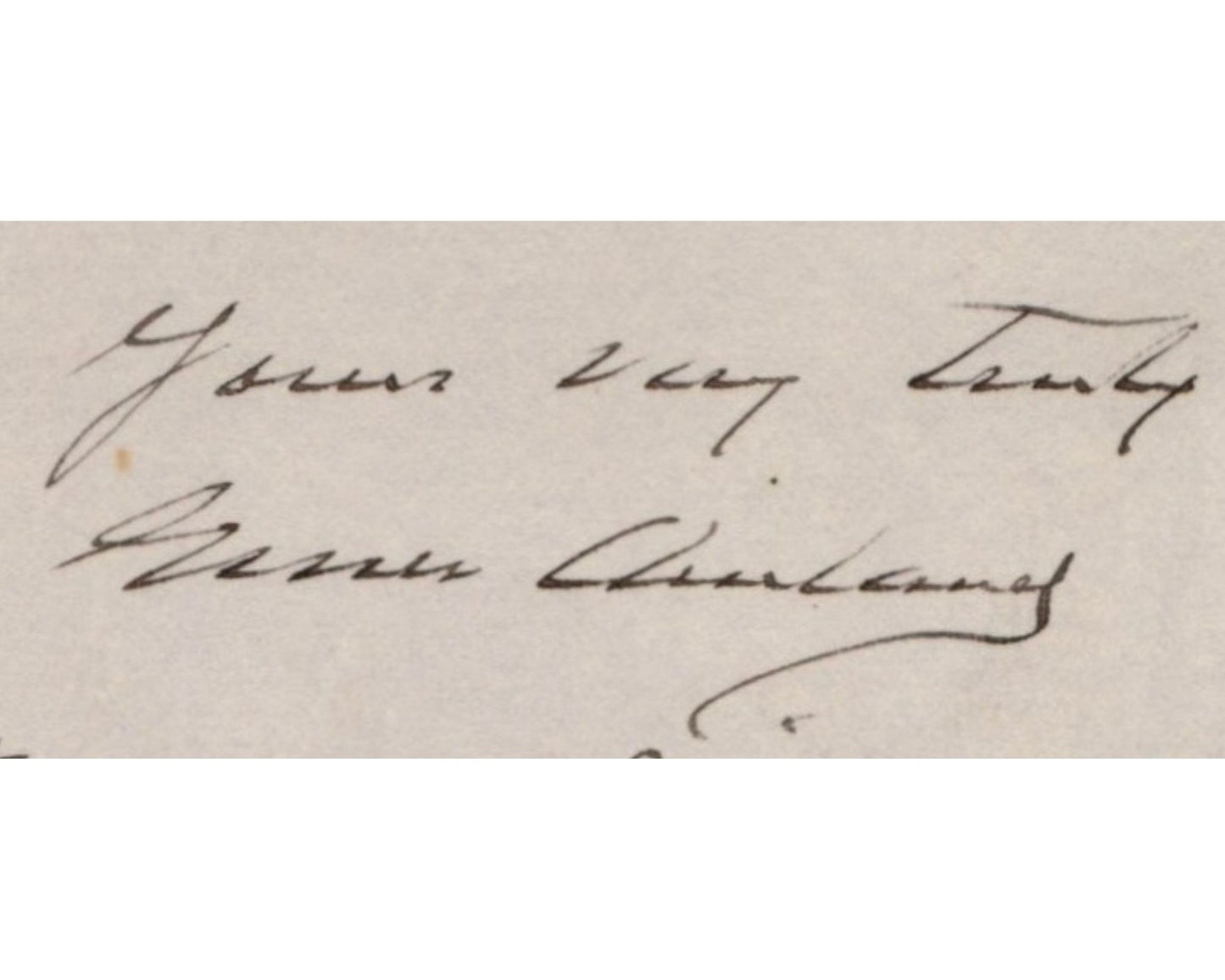 President Grover Cleveland Handwritten Signed Letter PSA Auto