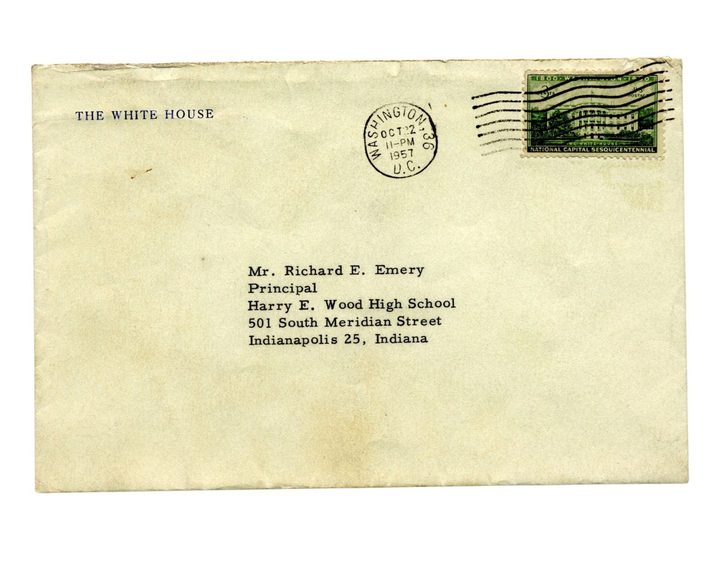 President DWIGHT EISENHOWER Signed Letter on Armed Services Training PSA Auto