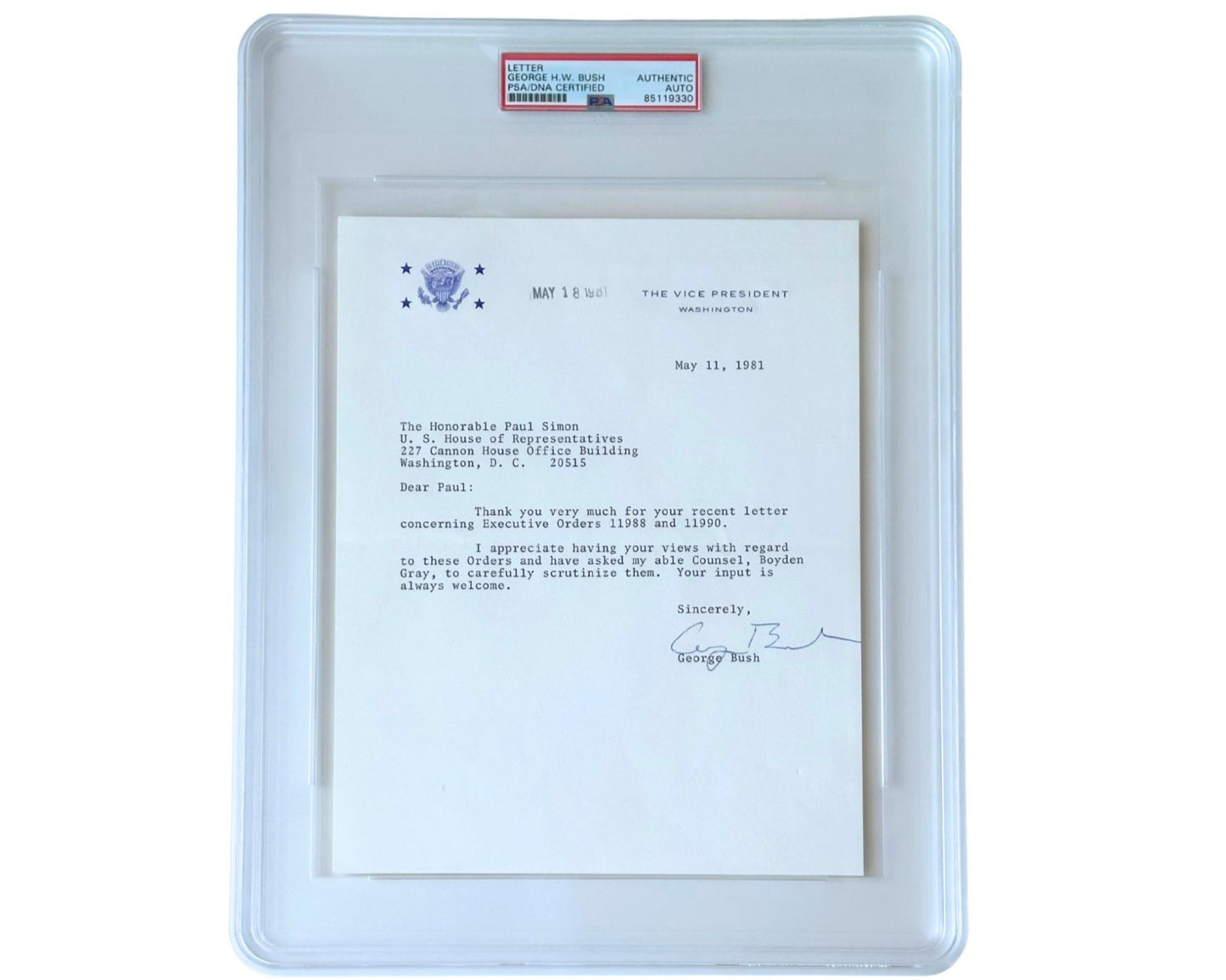 President George H.W. Bush Reviews Carter-Era Environmental Executive Orders PSA