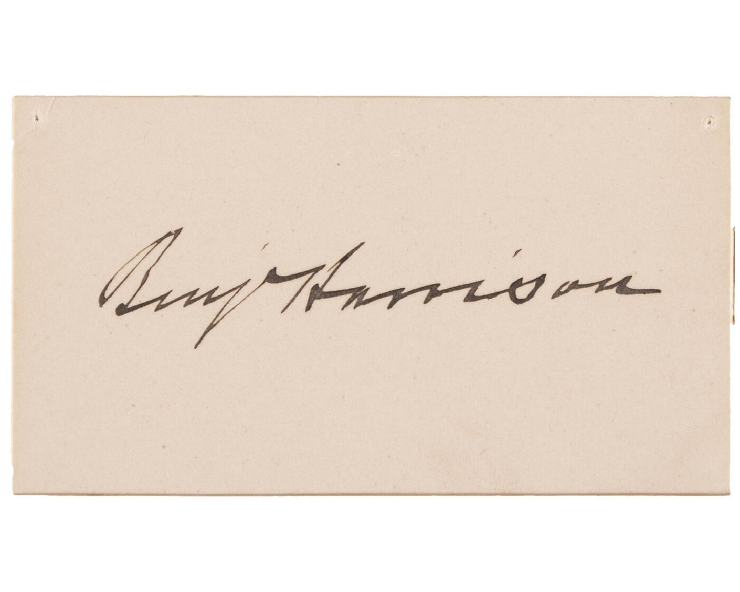 President Benjamin Harrison Signed Cut JSA Auto - A Perfect Example!