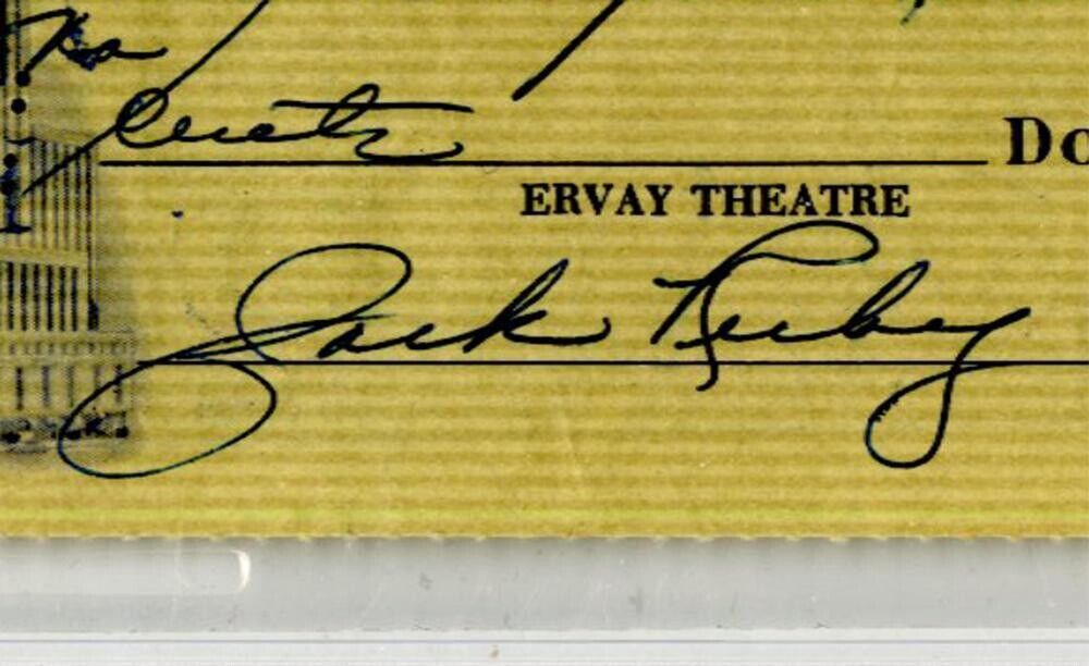 Jack Ruby Signed Check PSA Mint 9 Auto. Oswald Assassin! JFK Assassination