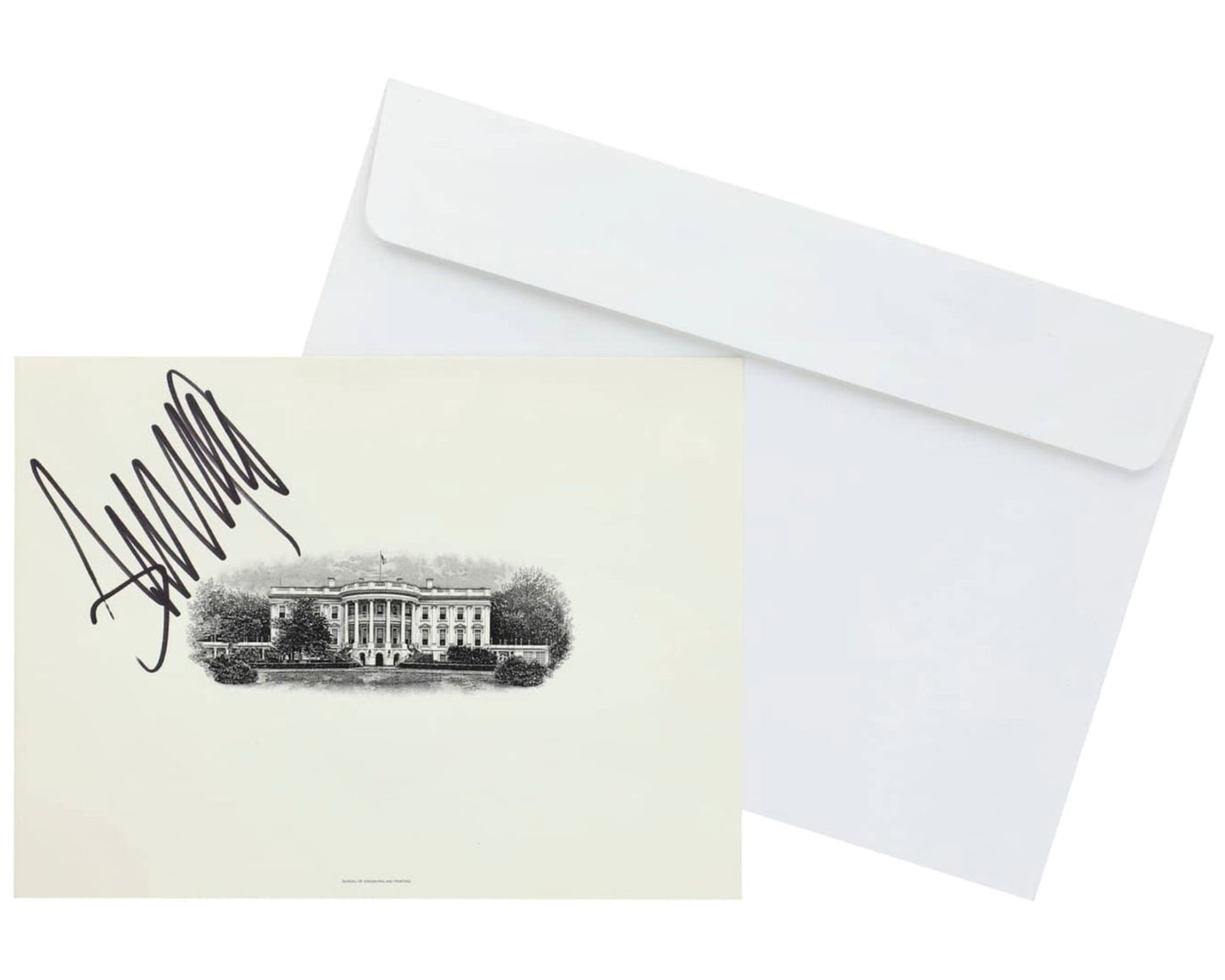 President Donald Trump Signed White House Engraving! JSA - Incredibly Rare!