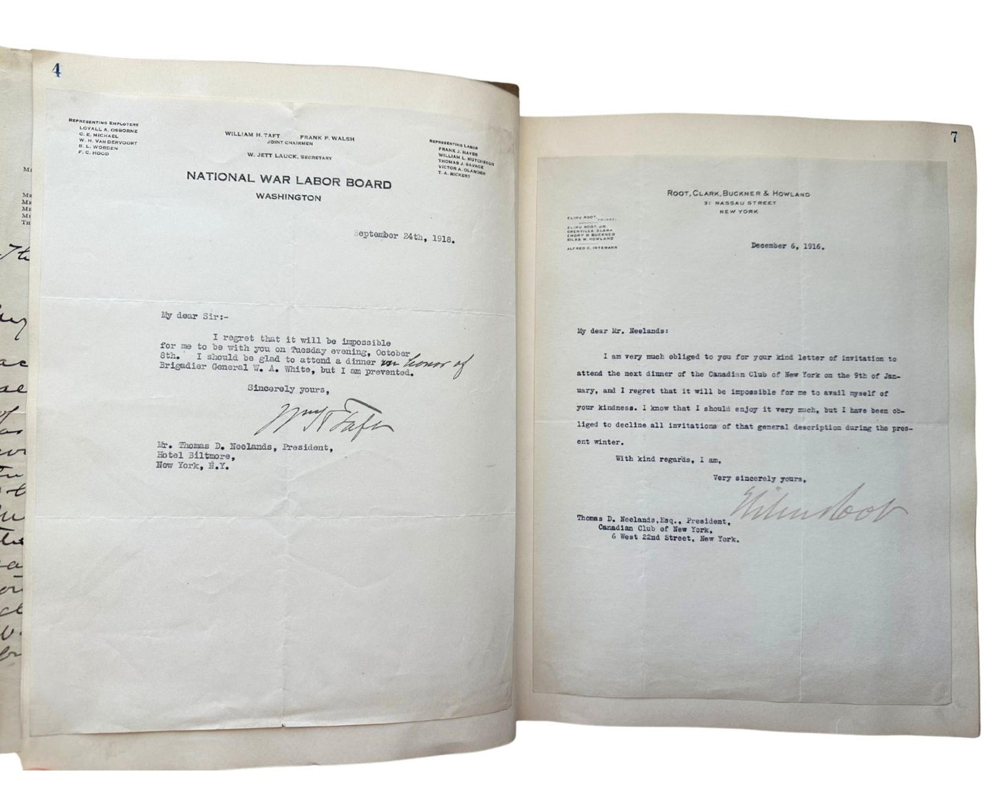 President T. Roosevelt Taft & 190+ Notables Signed Canadian Club Autograph Album