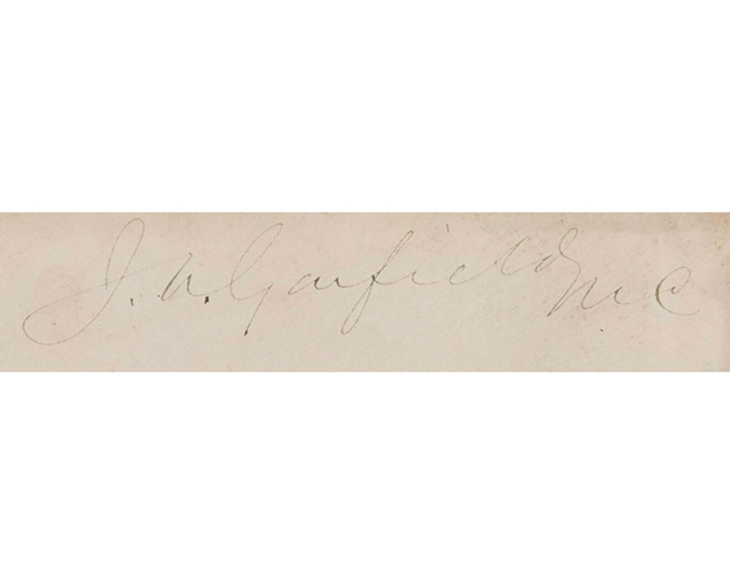 President JAMES A. GARFIELD Signed Free Frank BAS Authentication