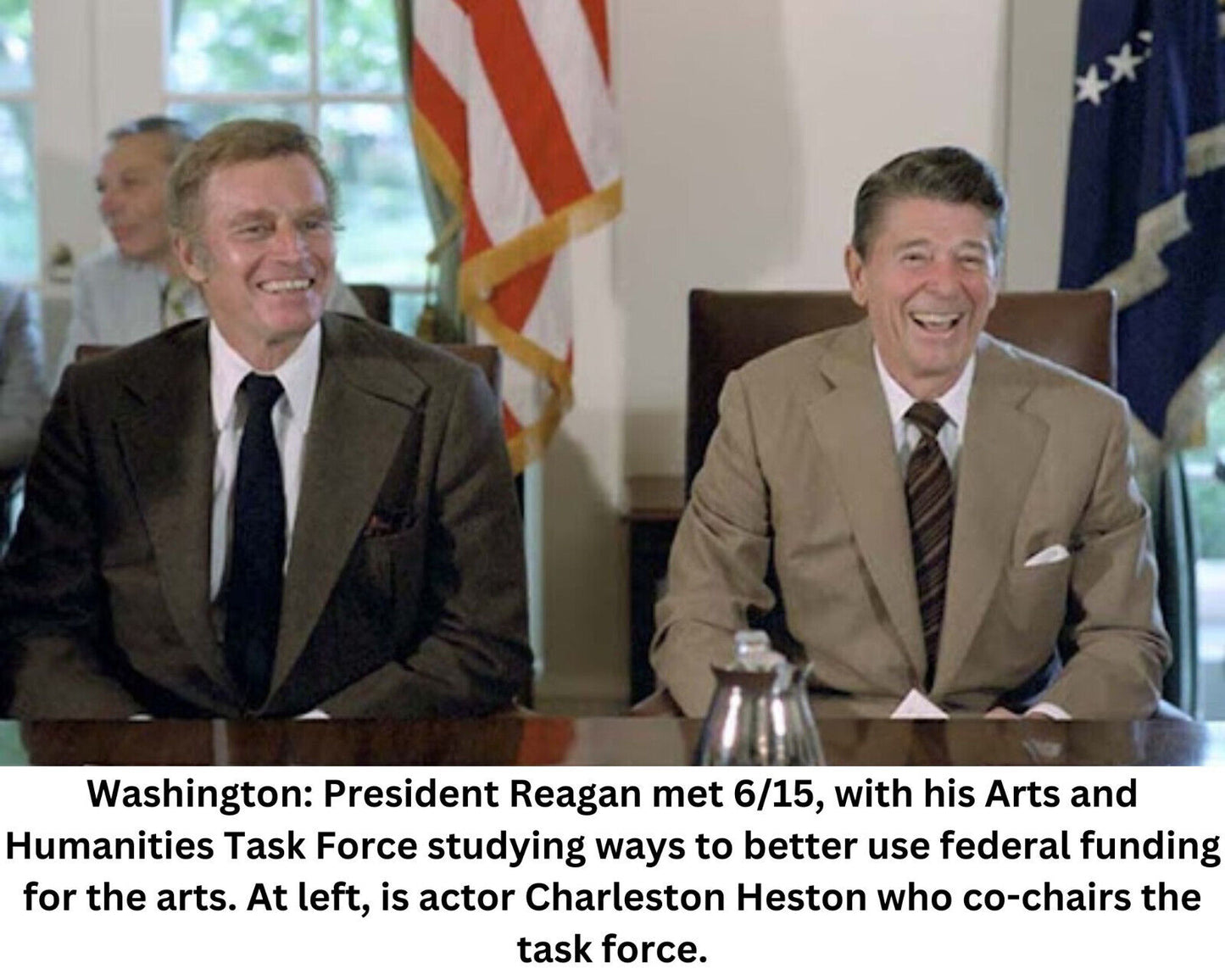 President Ronald Reagan Hand Edited Talking Points at W.H. Task Force Meeting