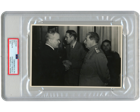 Joseph Stalin & Vyacheslav Molotov at Yalta Conference PSA Type 1 Original Photo