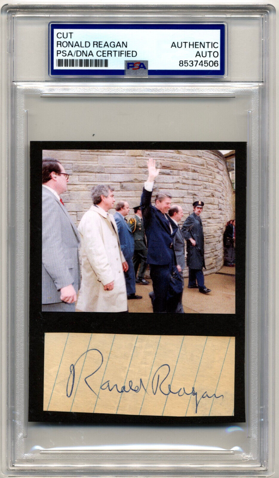 President Ronald Reagan Signed Assassination Attempt Display PSA Auto