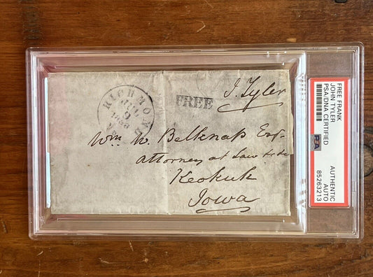 President John Tyler Signed Free Frank Grant's Corrupt Sec. of War PSA/DNA
