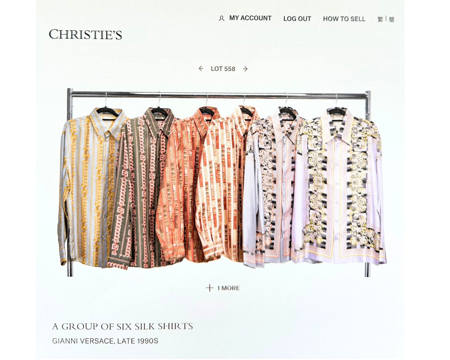 Elton John Personally Owned Gianni Versace Silk Shirt Ex. Christies