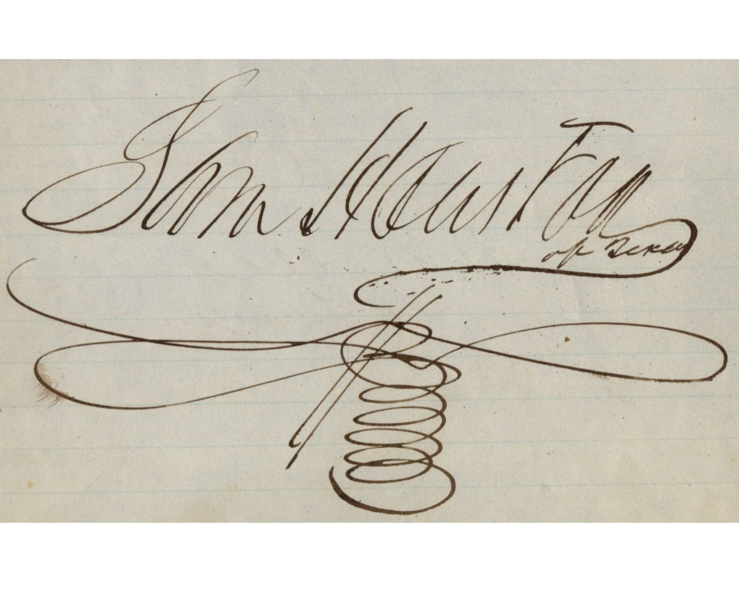 Gorgeous SAM HOUSTON Signed Cut PSA Auto 1st President of The Republic of Texas