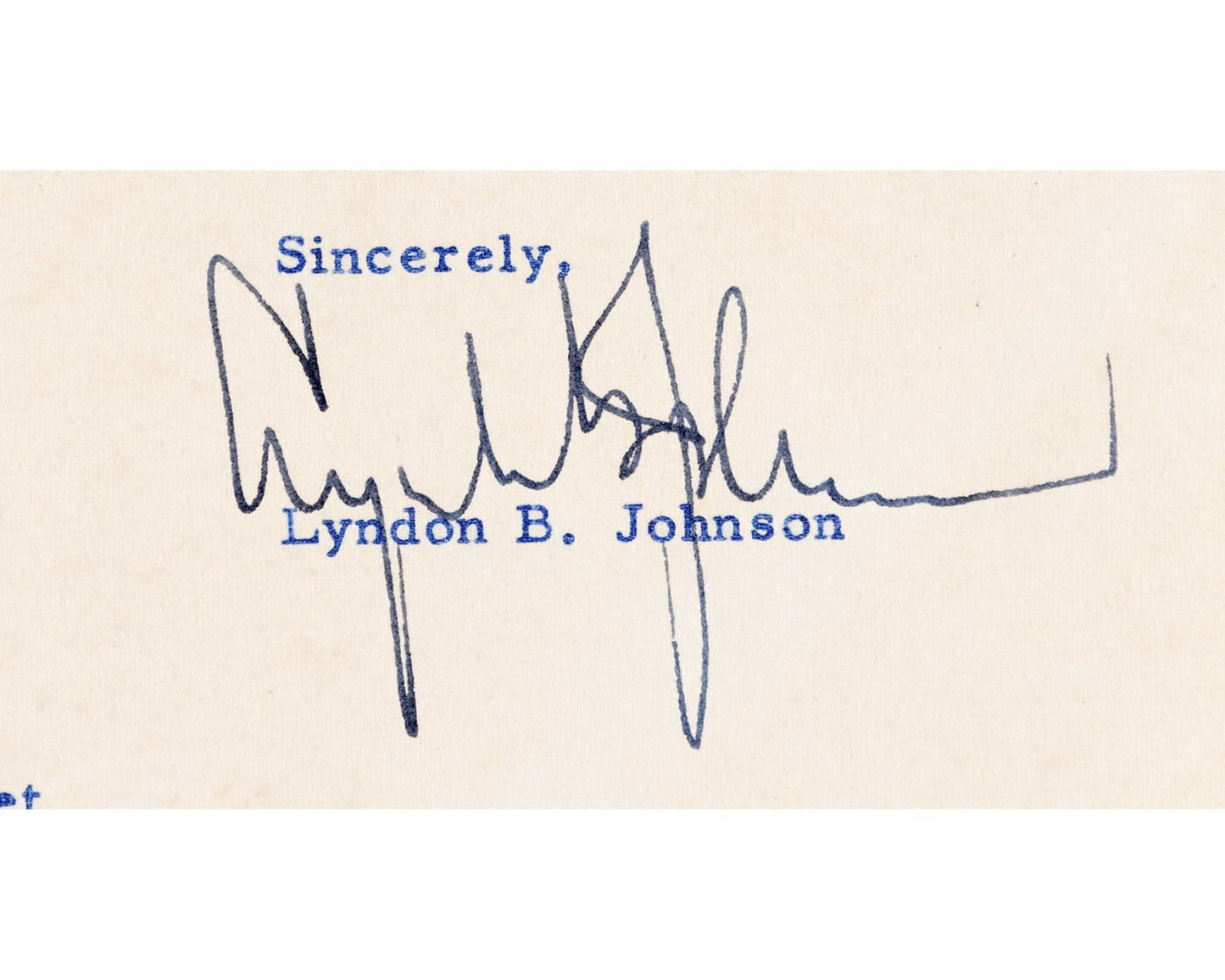 President Lyndon B. Johnson Signed Letter on Natural Gas Deregulation Bill JSA