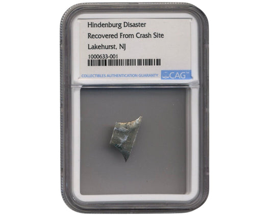 Hindenburg Disaster Relic Recovered from Crash Site. CAG Encapsulated!