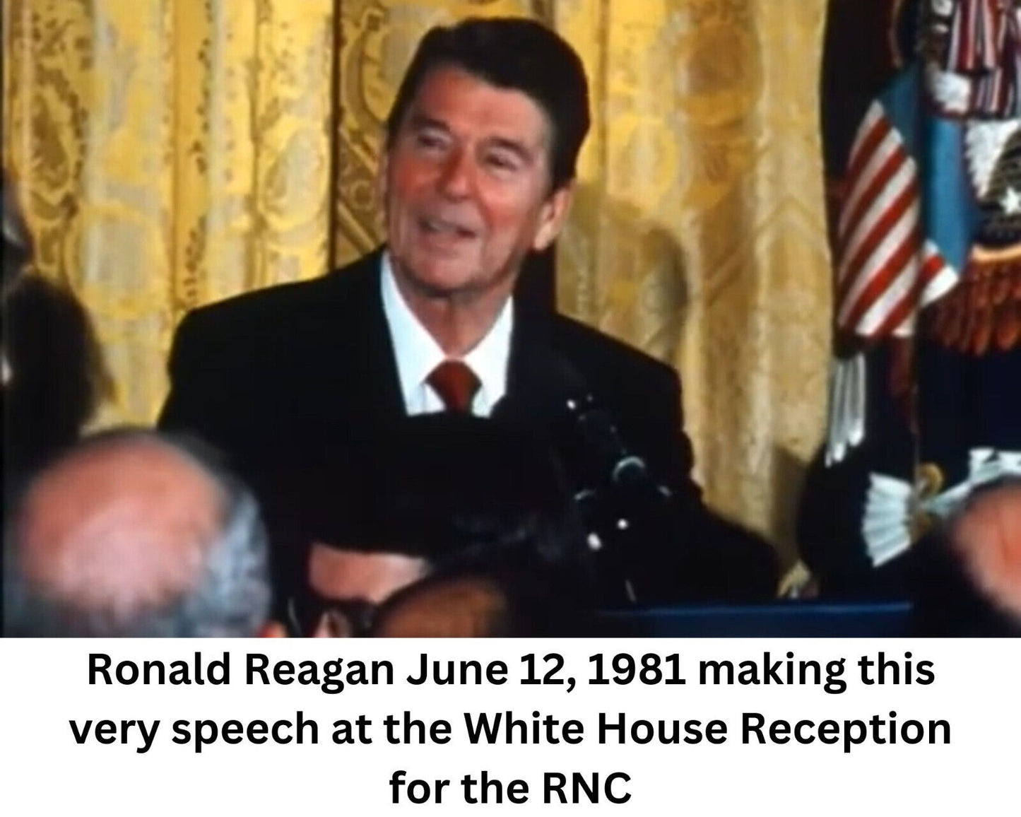 President Ronald Reagan's Hand Edited Speech at White House Reception for RNC