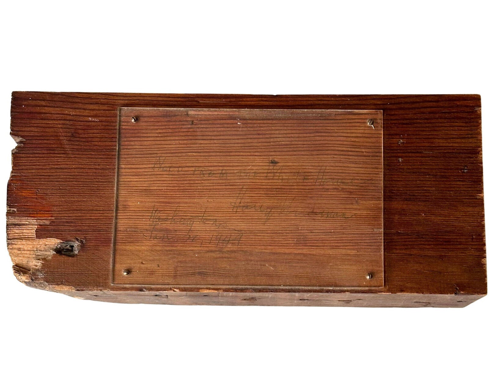 President HARRY TRUMAN Signed & Authenticated Original Wood from WHITE HOUSE!