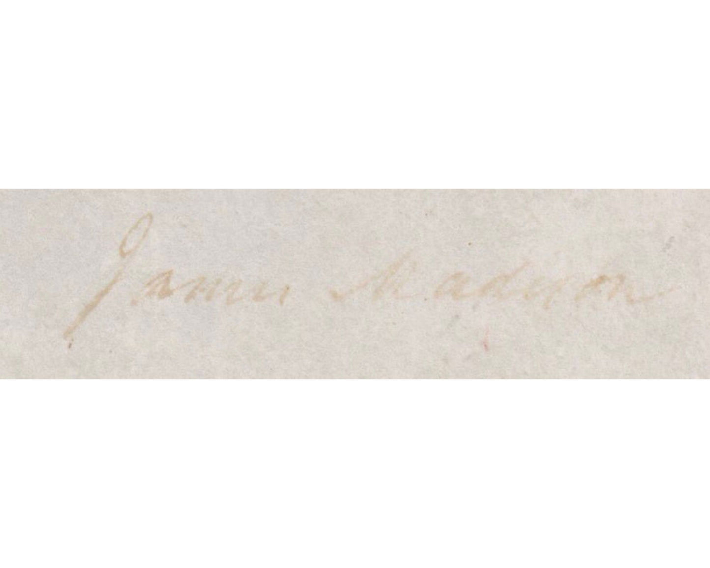 President JAMES MADISON Signed Mississippi / Alabama Land Grant JSA Auto